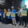 PERAN MEDIA: Para penerima penghargaan Festival Pendidikan Jabar 2024 yang diantaraanya Jabarekspres di Sabuga ITB Jalan Taman Sari, Kota Bandung, Jumat 31 Mei 2024.