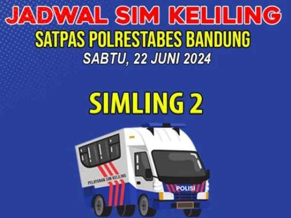 Jadwal SIM Keliling Bandung/ Instagram Story @simrestabesbdg1