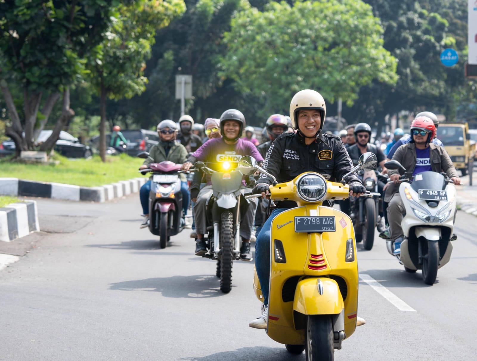 Bacawalkot Bogor, Sendi Fardiasnyah saat mengikuti Sunmori bersama komunitas pemuda Milenial Bogor Bergerak. (Yudha Prananda / Jabar Ekspres)