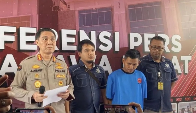 Kepolisian Daerah (Polda) Jawa Barat melakukan rilis kasus pembunuhan Vina Cirebon di Mapolda Jabar, Kota Bandung, Jawa Barat, Minggu (26/5/2024). Foto/ANTARA