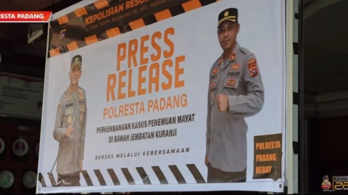Press Release terkait Kasus Penemuan Jenazah Afif Maulana di jembatan Kuranji Kota Padang. (Tangkapan Layar/Instagram humaspoldasumbar)