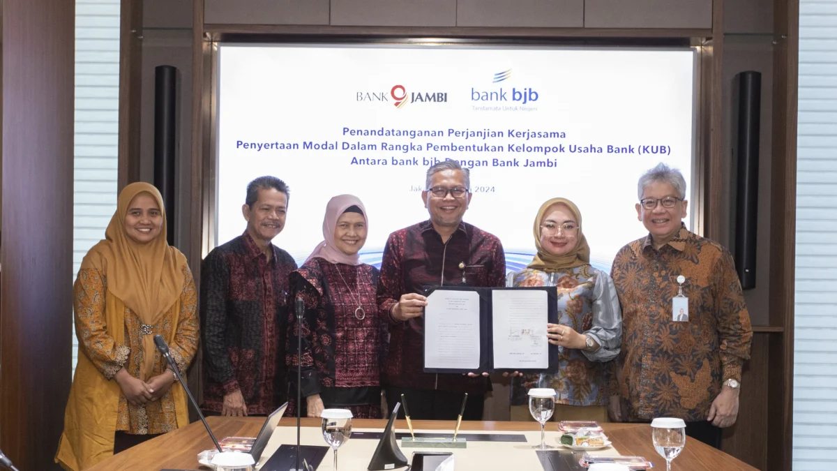 Tandatangani PKS Penyertaan Modal, Selangkah Lagi Bank Jambi menjadi anggota KUB bank bjb