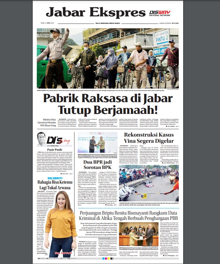 Epaper Jabar Ekspres 5 Juni 2024