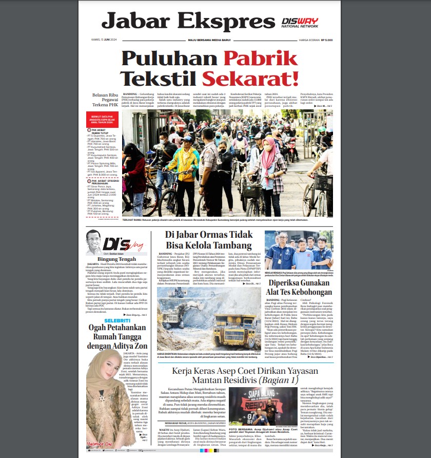 Epaper Jabar Ekspres 13 Juni 2024