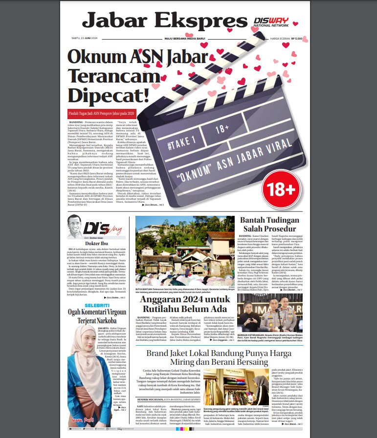 Epaper Jabar Ekspres 22 Juni 2024