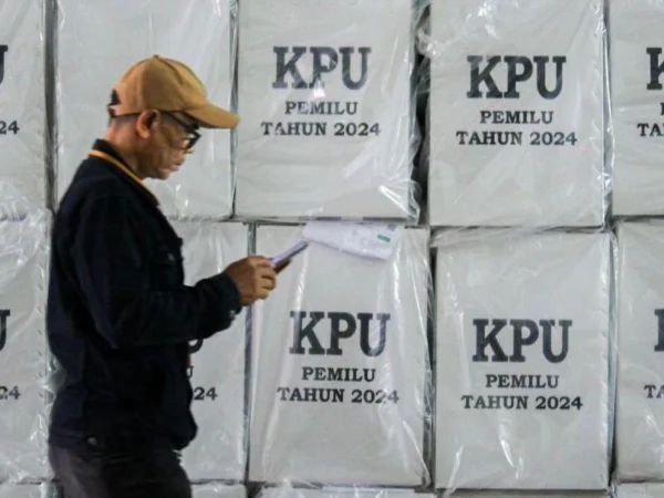 Ilustrasi gudang logistik KPU. Dok (Pandu Muslim/Jabar Ekspres)