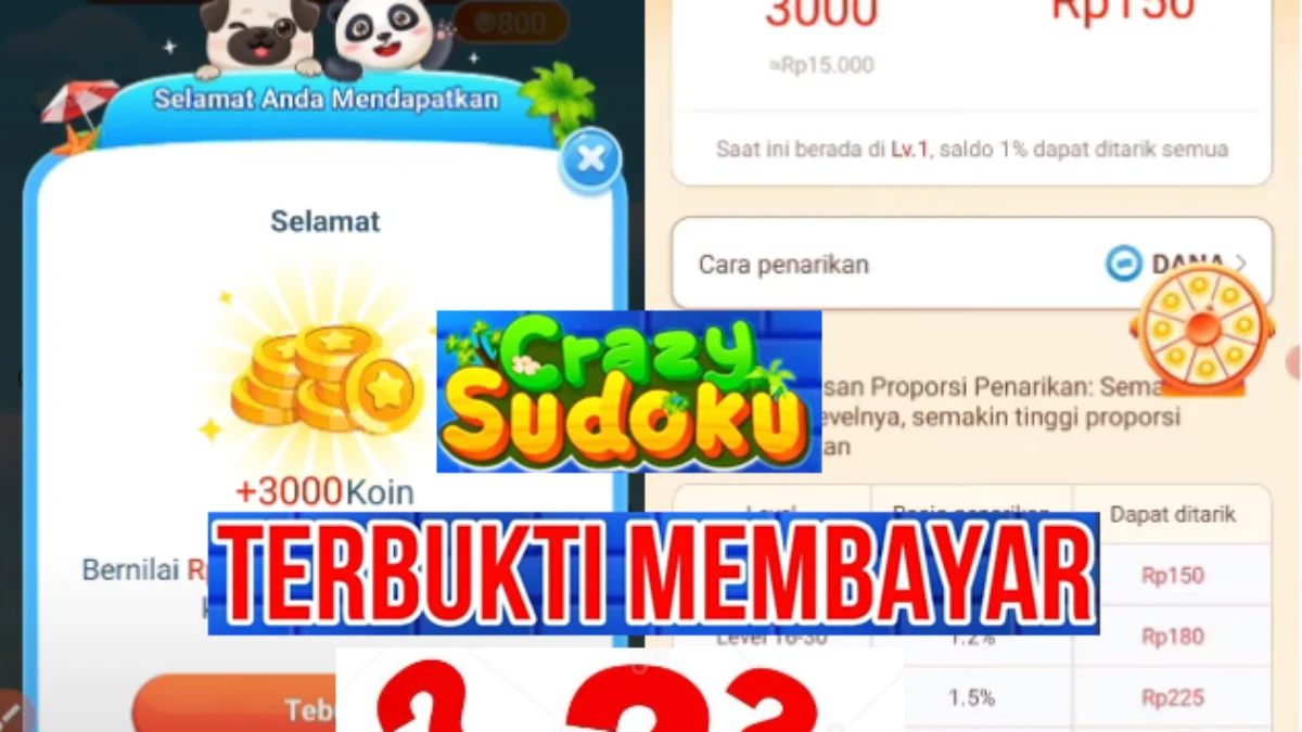 Apakah Aplikasi Penghasil Uang Crazy Sudoku Terbukti Membayar?