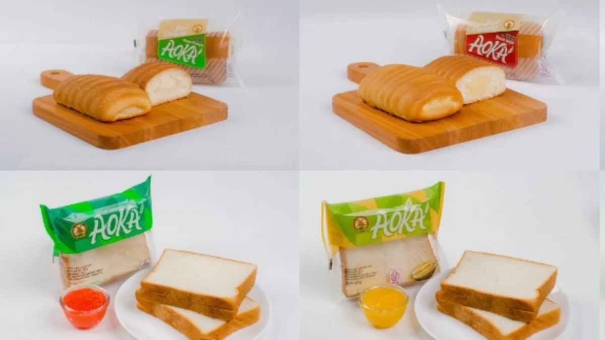 Beberapa contoh produk Roti Aoka yang diidukan mengandung zat berbahaya. (ptindonesiabakeryfamily)