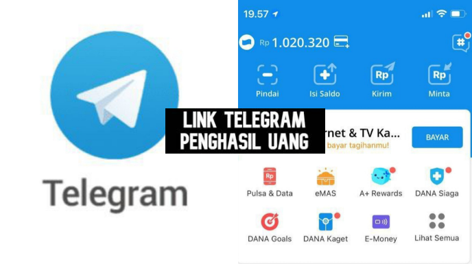 12 Grup Telegram Penghasil Uang Saldo DANA 2024