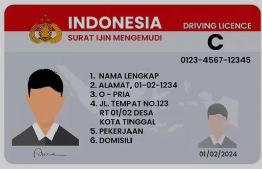 Tampilan wajah baru SIM Indonesia yang akan segera berlaku.