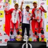 Pebalap Astra Honda Racing Team (AHRT) meraih podium di ajang balap Asia Road Racing Championship (ARRC) 2024 seri Mandalika pada Sabtu-Minggu (27-28 Juli).