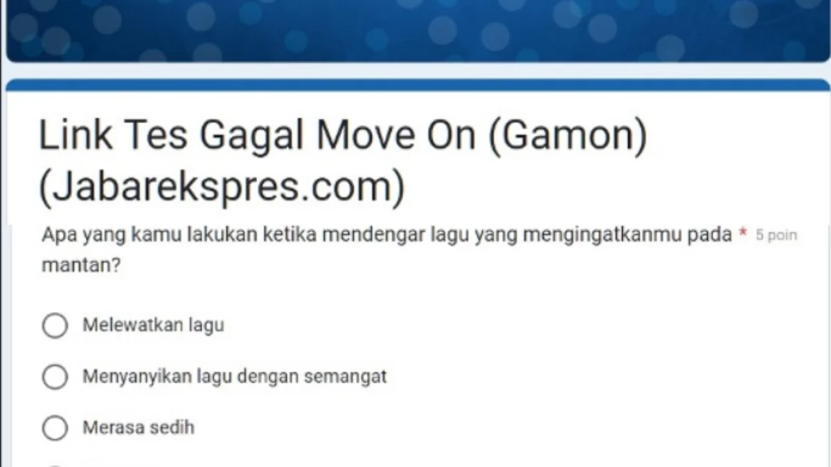 Link tes ujian GAMON Via Google Form.
