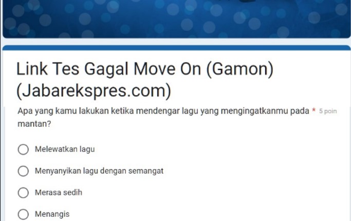 Link tes ujian GAMON Via Google Form.