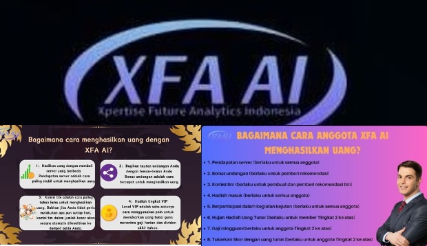 Aplikasi XFA AI yang terus gencar melakukan promosi.