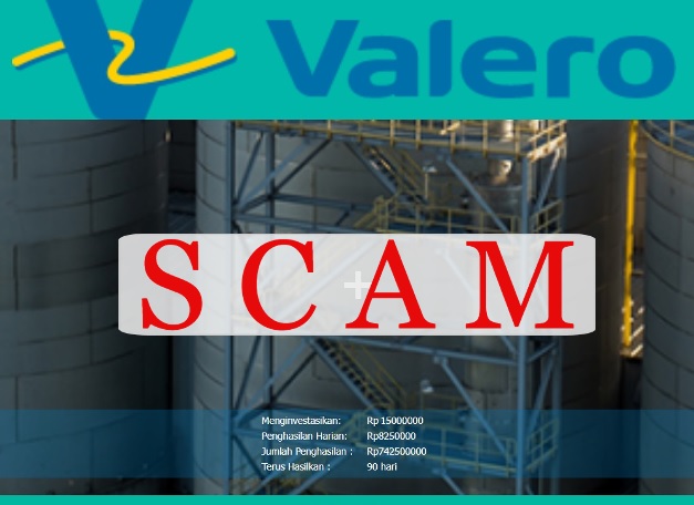 Aplikasi Valero yang diduga sudah mengalami scam sejak 8 Juli 2024 kemarin.