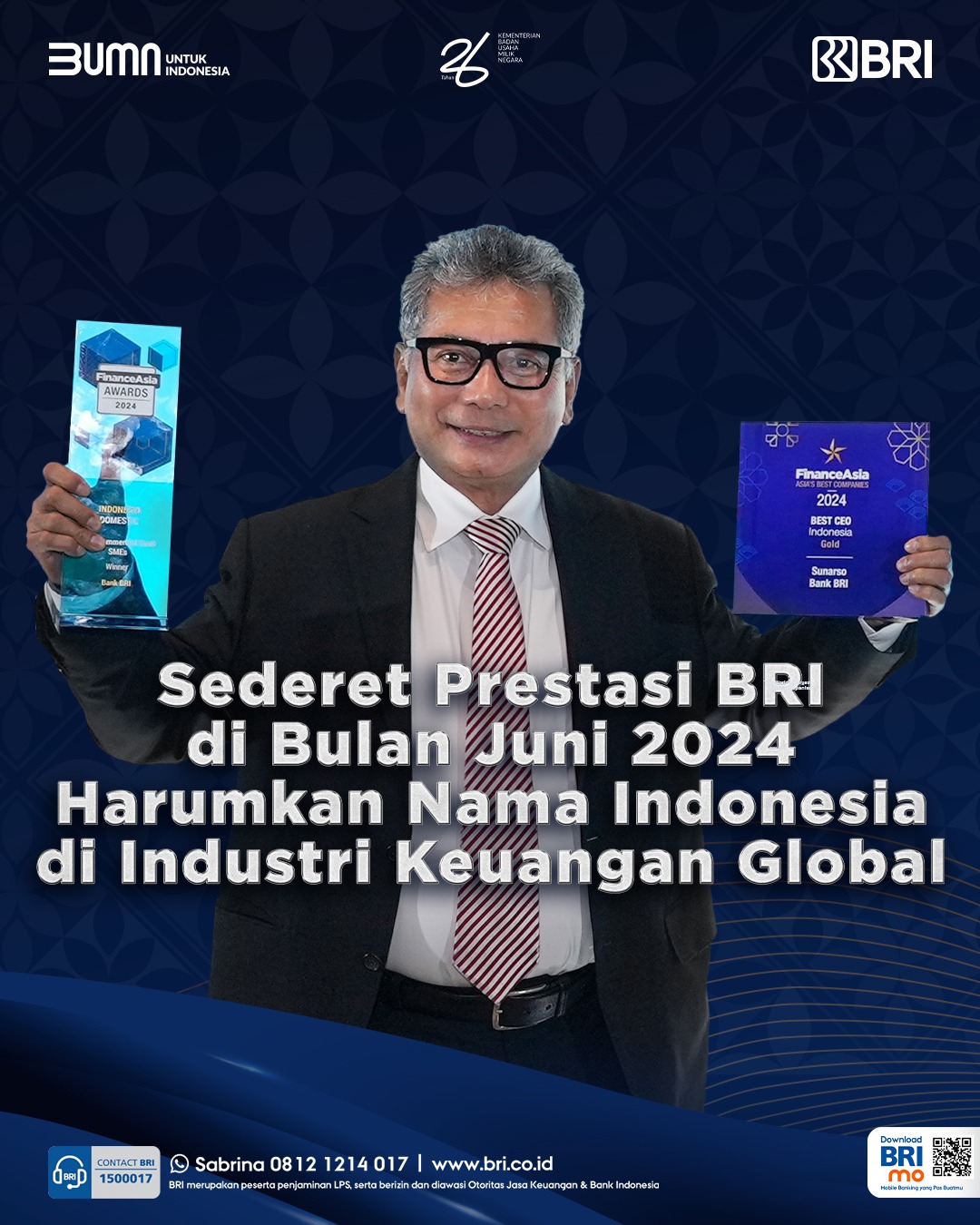 Sederet Penghargaan Internasional yang Diperoleh BRI di Bulan Juni 2024