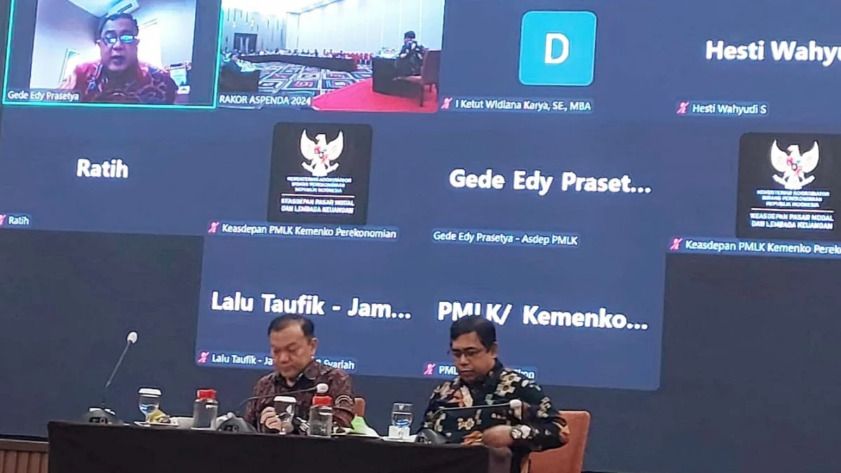 Ketua Aspenda sekaligus Plt. Direktur Utama Jamkrida Jabar Agus Subrata (kanan) saat rakor di Kota Kupang, NTT, Kamis (4/7). (Ist)