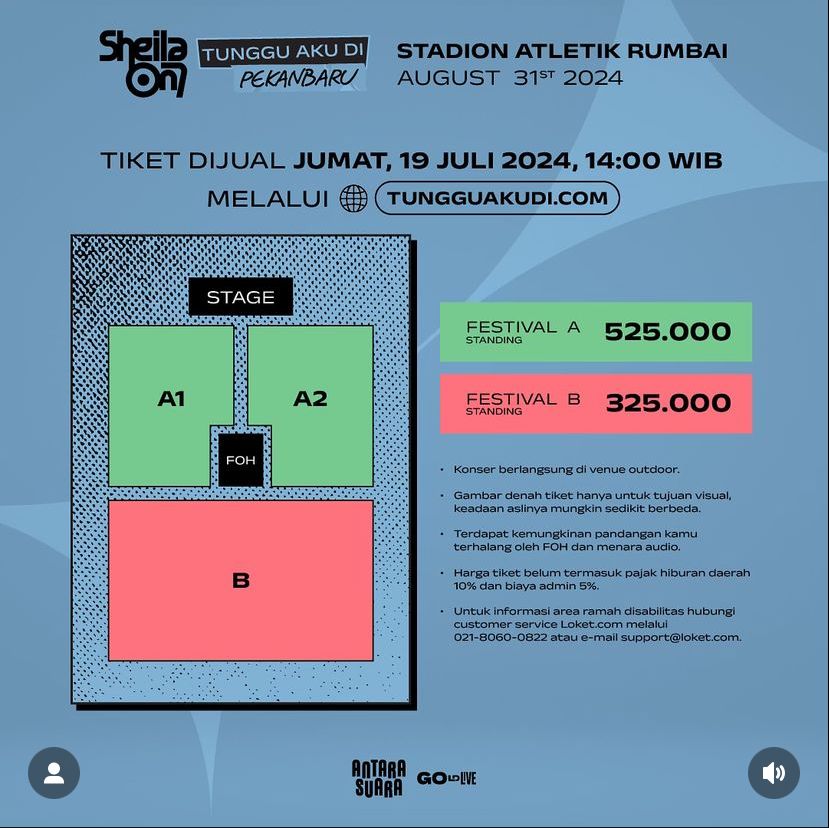 Pindah ke Stadion GBLA, Ini Jadwal Penjualan Tiket Konser Sheila on 7 “TUNGGU AKU DI” Bandung untuk Pejantan Tangguh Baru! (@antara.suara)