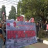 Tanggapan Kantor Pertanahan soal tuntutan pencopotan Kepala BPN Kabupaten Bogor, Jumat (26/7/2024). (Sandika Fadilah /Jabar Ekspres)