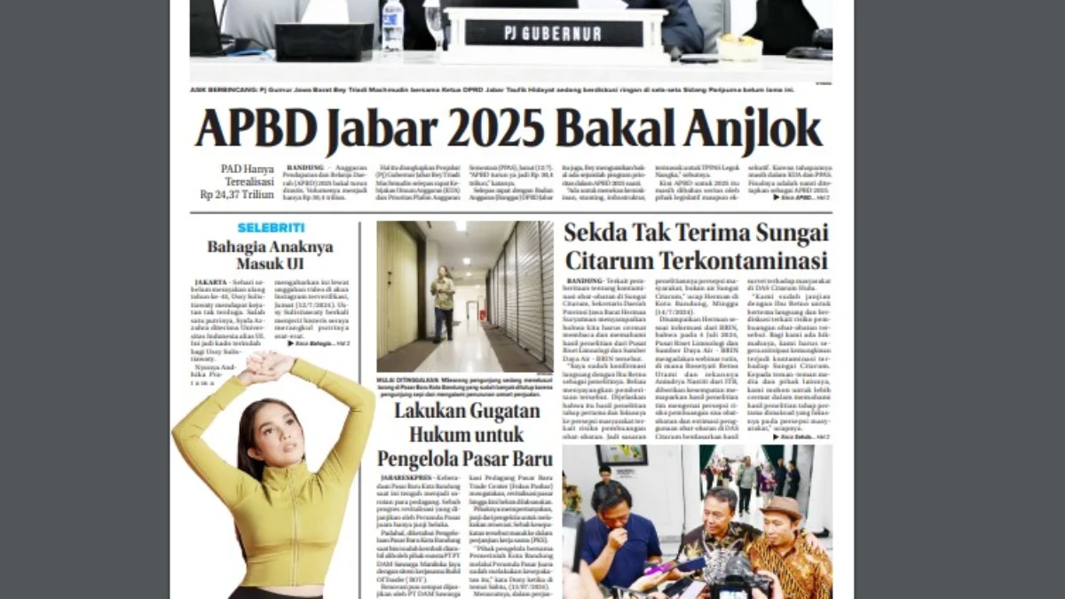 Epaper Jabar Ekspres 15 Juli 2024
