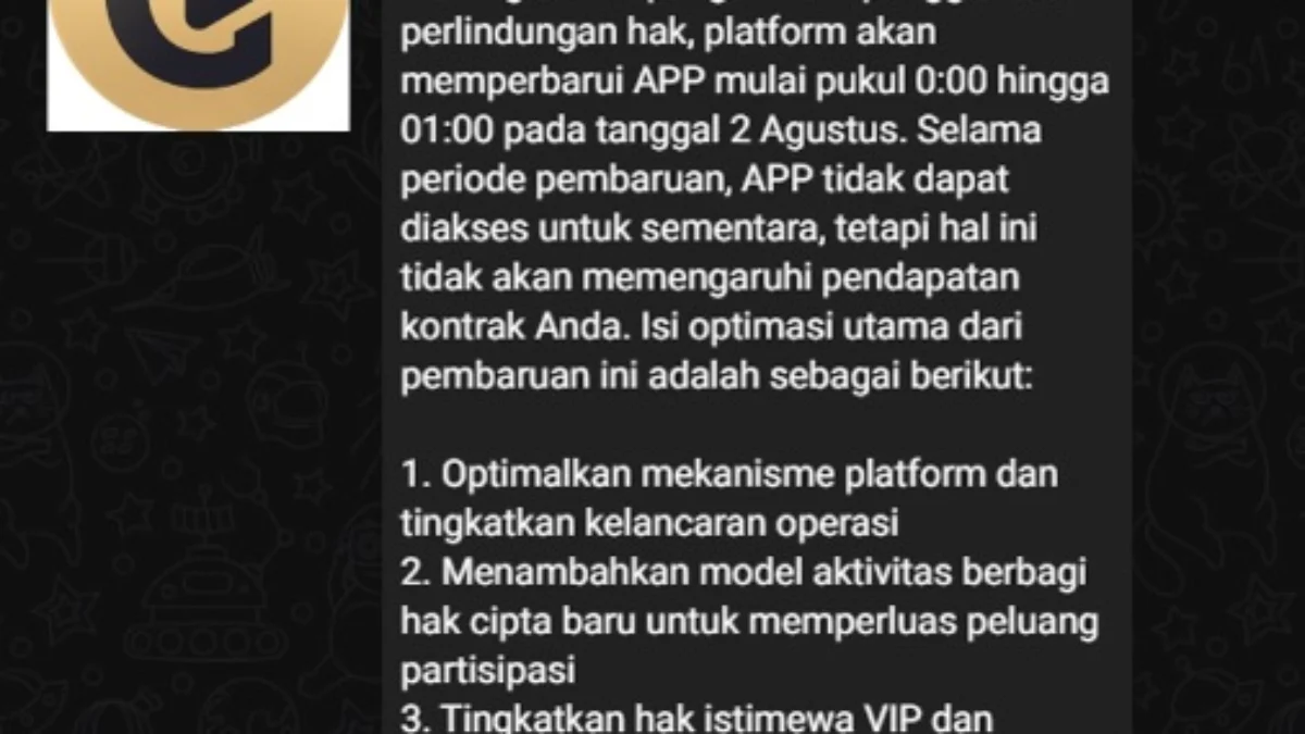 Aplikasi Goldshort TV yang tidak akan bisa diakses besok.