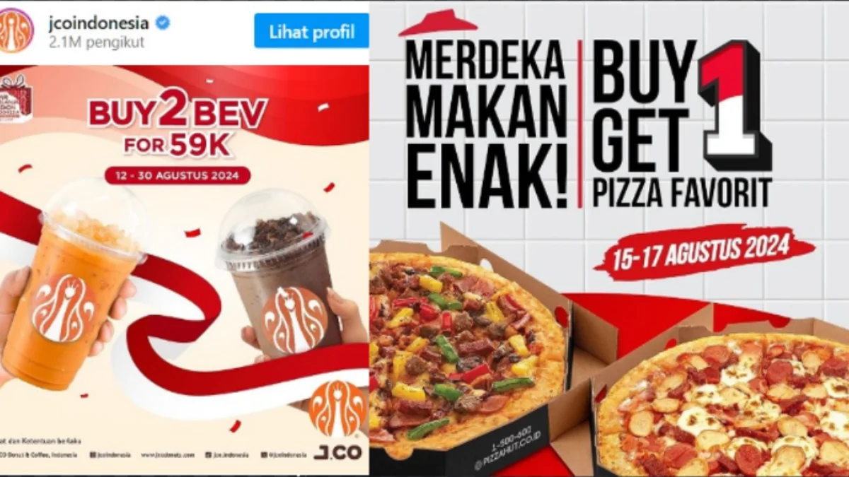 Promo makanan 17 Agustus 2024 menyambut HUT Kemerdekaan RI