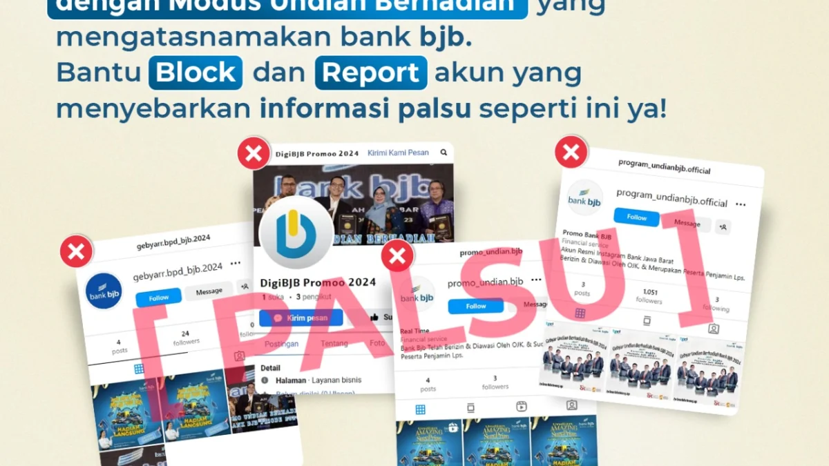 Salah satu modus penipuan yang mengatasnamakan bank bjb.