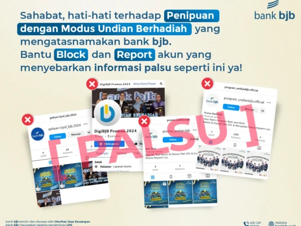 Salah satu modus penipuan yang mengatasnamakan bank bjb.