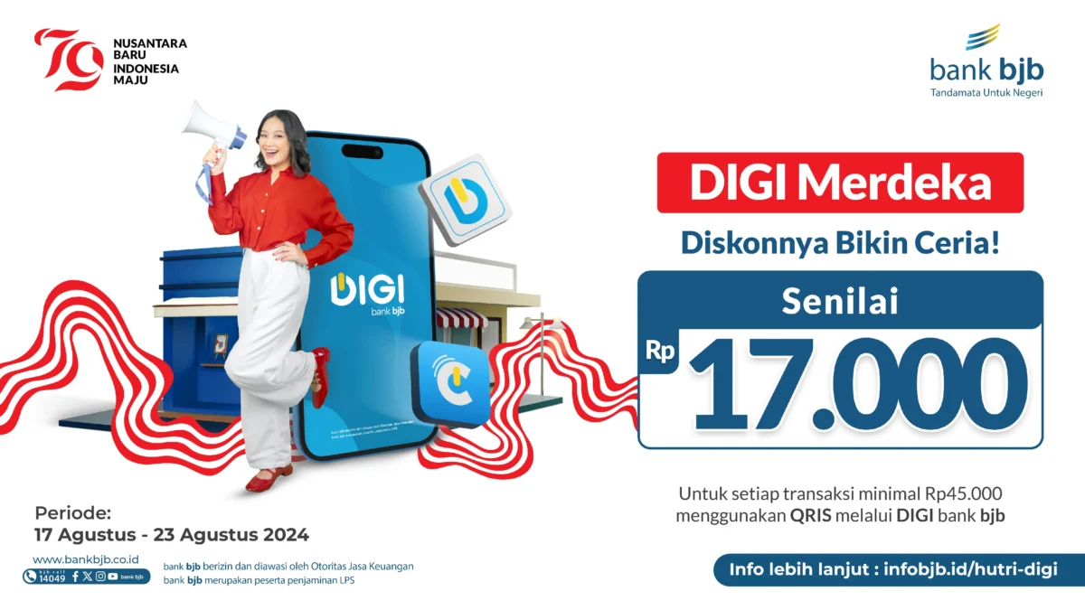 Diskon hingga Rp17.000 khusus untuk pengguna DIGI bank bjb.