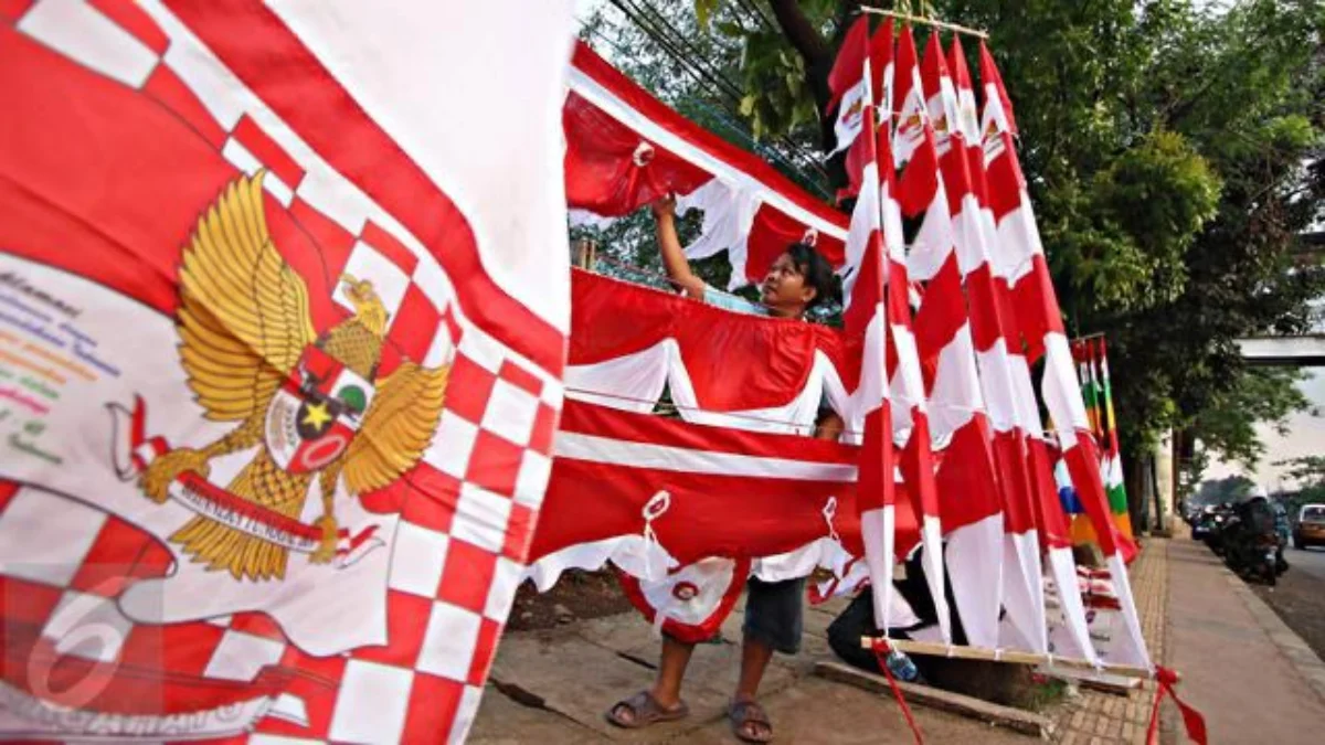 Foto Ilustrasi penjual bendera di Kota Bandung (dok Jabar Ekspres)