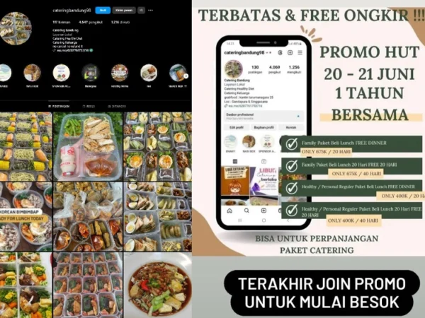 promo Catering di Instagram yang diduga menipu para korbannya.