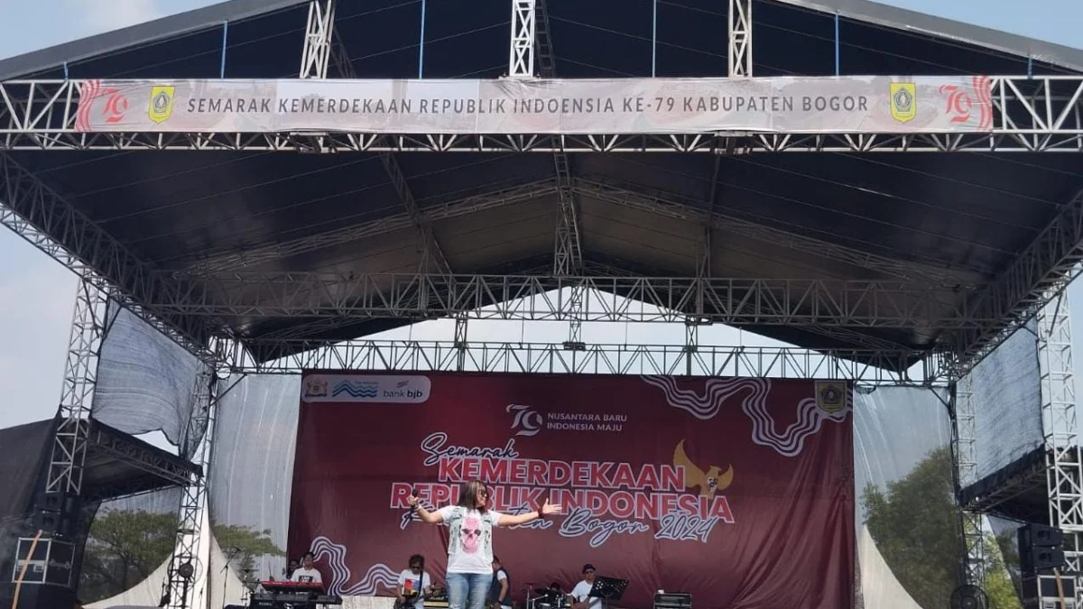 Venue salah satu acara pada gelaran kirab bendera diikuti ribuan warga Kabupaten Bogor/ Istimewa