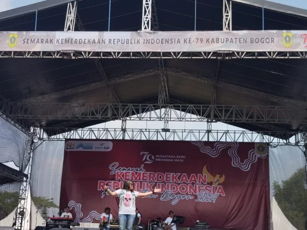 Venue salah satu acara pada gelaran kirab bendera diikuti ribuan warga Kabupaten Bogor/ Istimewa