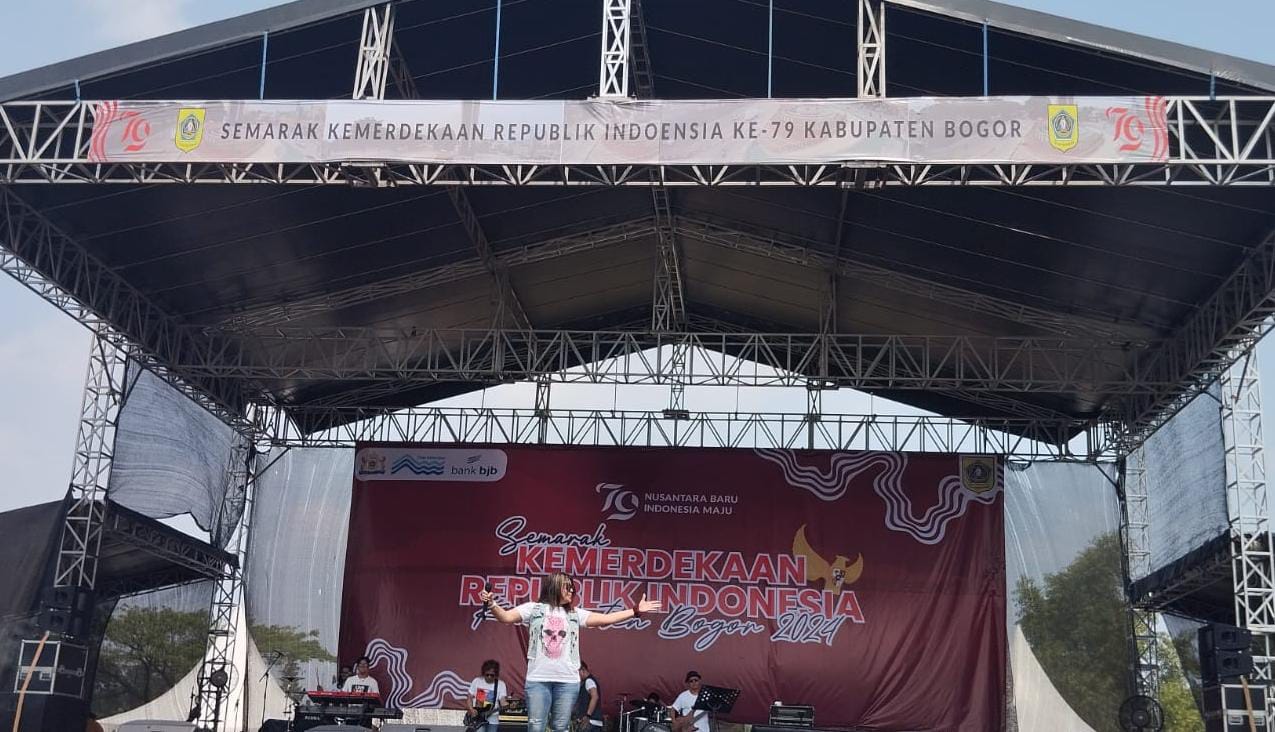 Venue salah satu acara pada gelaran kirab bendera diikuti ribuan warga Kabupaten Bogor/ Istimewa