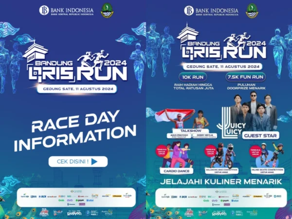 Cek Rundown Juicy Luicy Ada di Event Bandung QRIS Run 2024/ Kolase Instagram @bank_indonesia_jabar