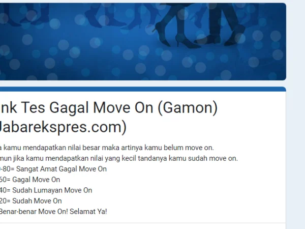 Link Tes Ujian GAMON (Gagal Move on), Uji Sejauh Mana Kamu Sudah Move On dari Mantan