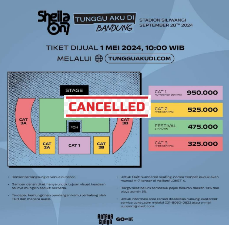 Kabar Buruk! Konser Sheila on 7 di Bandung Terancam Batal, Venue Stadion GBLA Tidak Dapat Izin