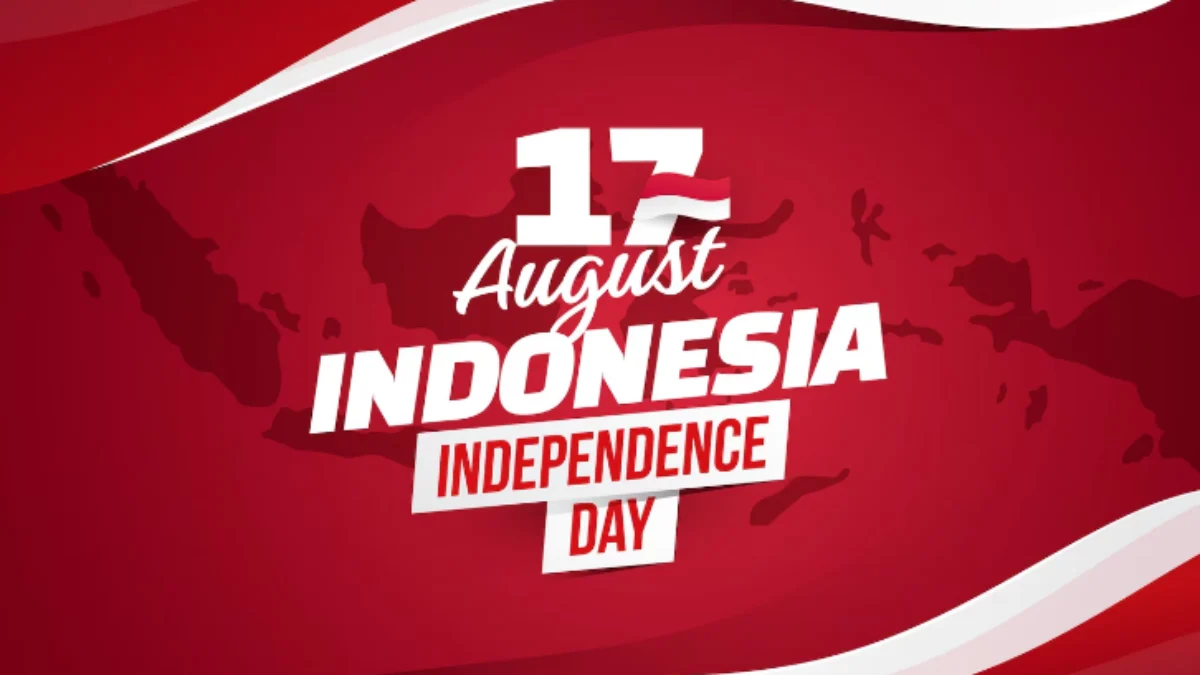 Ilustrasi Poster HUT RI 17 Agustus 2024, dengan Bendera Merah Putih/ Freepik