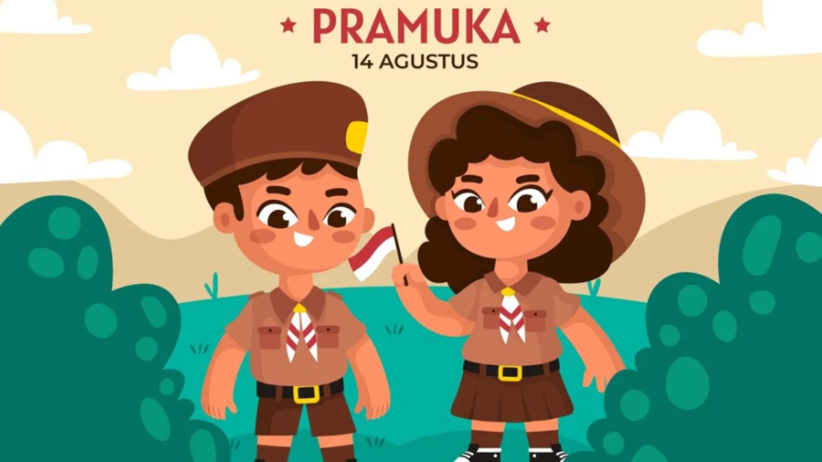 Poster Hari Pramuka 14 Agustus 2024 Anak-Anak/ Freepik