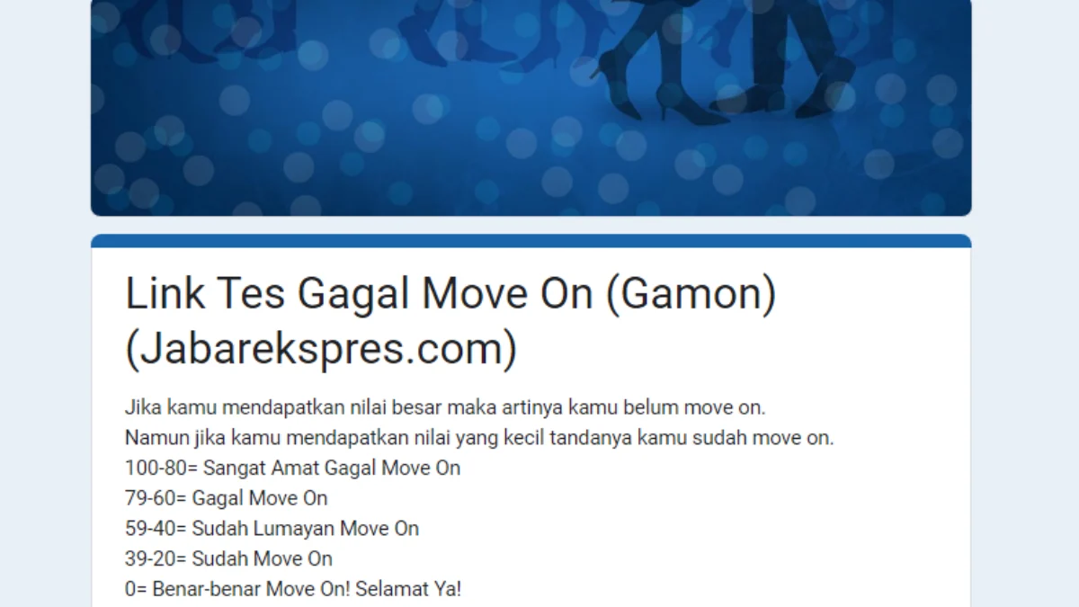 Viral! Tes Gamon Terbaru 2024, Uji Sejauh Mana Kamu Sudah Move On dari Mantan