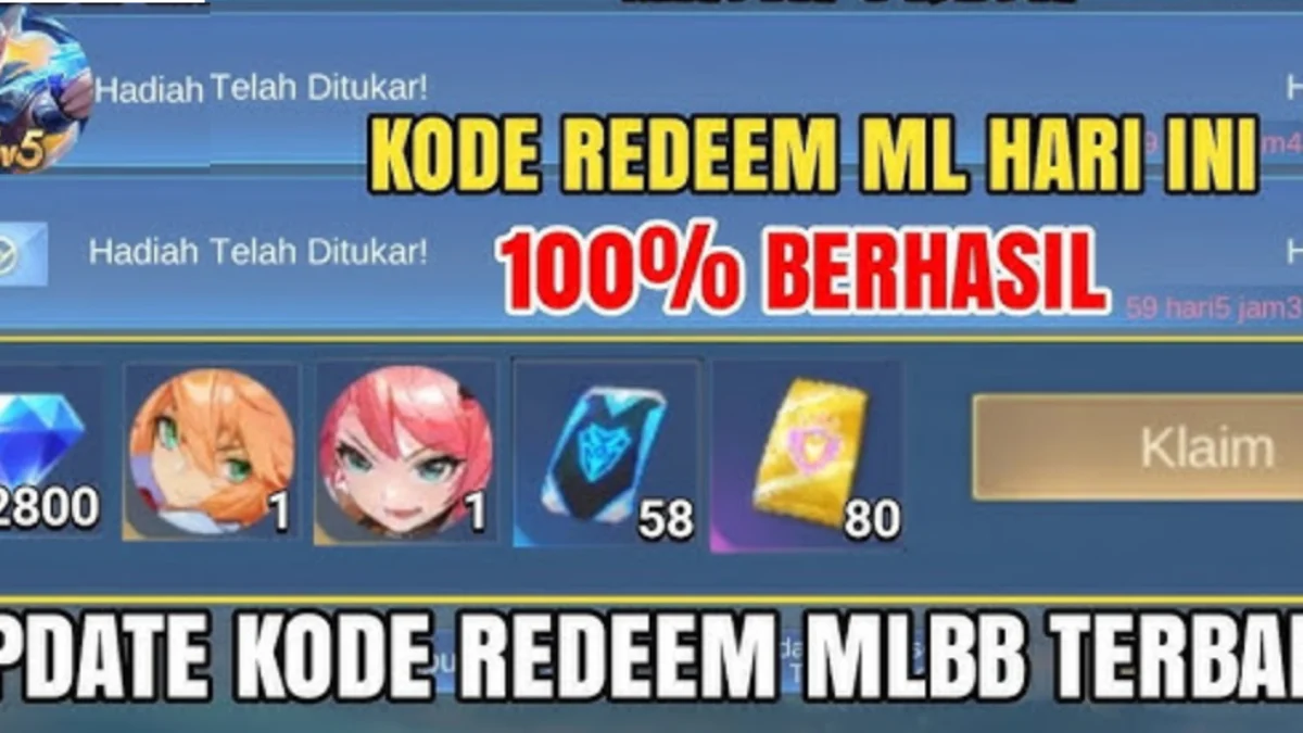 Terbaru Kode Redeem ML Mobile Legends Senin 5 Agustus 2024, Klaim Banyak Hadiah Items Gratis di Sini!