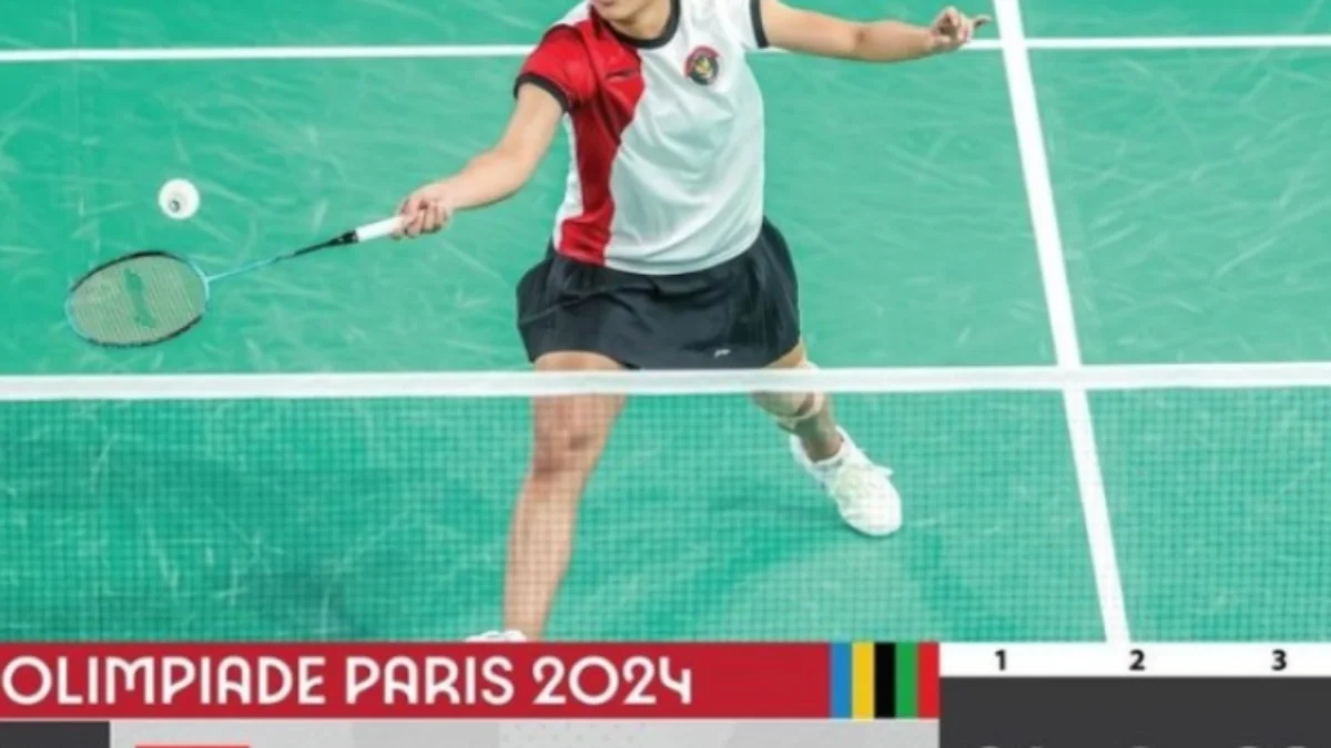 Gregoria Mariska Tunjung berhasil memenangkan pertandingan di babak 16 besar Olimpiade Paris 2024. (badminton.ina)