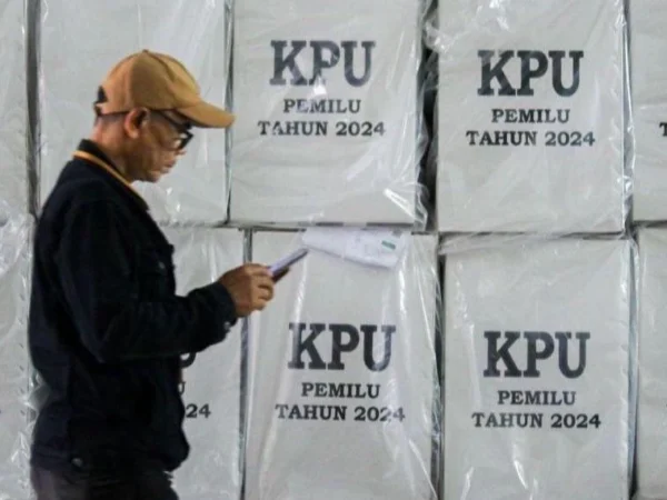 Ilustrasi gudang logistik KPU. Dok (Pandu Muslim/Jabar Ekspres)