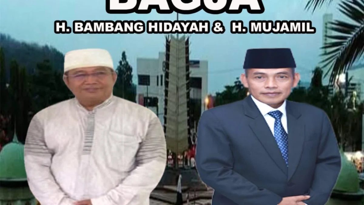 Beredar poster pasangan balon wali kota dan wakil wali kota Banjar, H Bambang Hidayah dan H Mujamil dalam Pilkada Banjar tahun 2024. (Istimewa)
