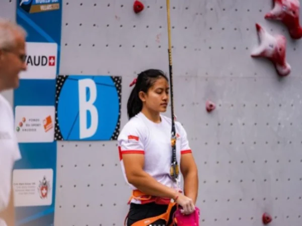 Atlet panjat tebing Indonesia, Desak Made Rita di IFSC Climbing World Cup Villar-Chamonix 2023. (Instagram/Desakmaderita01)