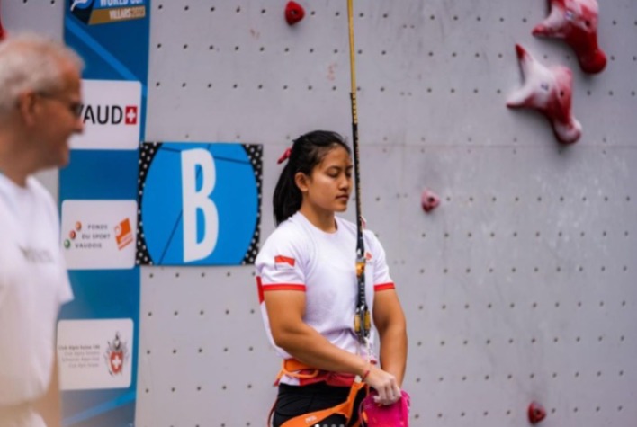 Atlet panjat tebing Indonesia, Desak Made Rita di IFSC Climbing World Cup Villar-Chamonix 2023. (Instagram/Desakmaderita01)