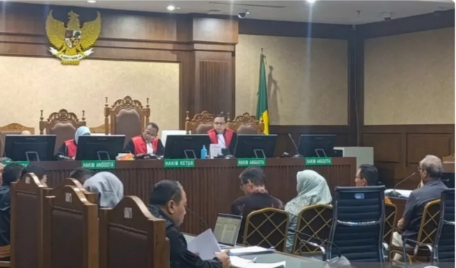 Sidang pemeriksaan saksi kasus dugaan korupsi pengadaan sistem proteksi TKI Kemnaker di Pengadilan Tipikor. (foto/ANTARA)