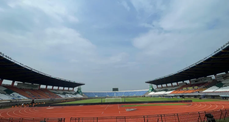 Kondisi Stadion Si Jalak Harupat Kabupaten Bandung. Foto Agi Jabar Ekspres