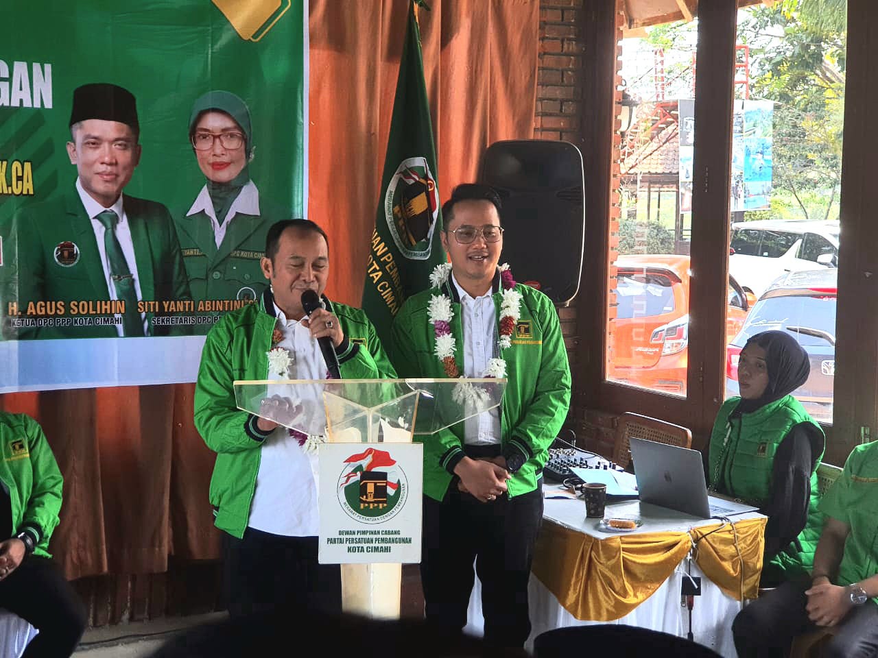 Doc. Ngatiyana-Adithya saat di Konsolidasi dan Deklarasi Dukungan Partai Persatuan Pembangunan (PPP) di Alam Wisata Cimahi (AWC) (Ist)