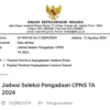 RESMI! Jadwal Seleksi Pendaftaran Calon Pegawai Negeri Sipil (CPNS) TA 2024